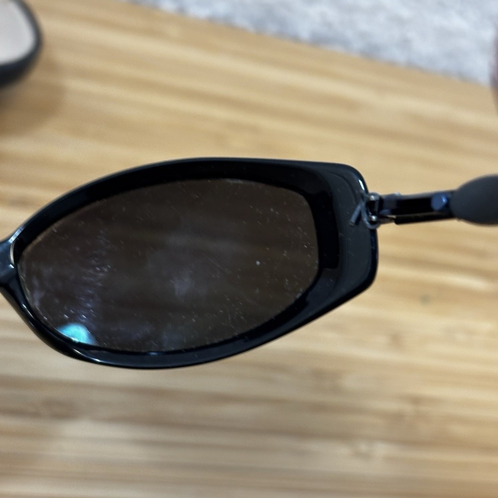 Maui Jim MJ-124-02 Sunglasses Frames Gunmetal Blue On Black Oval Need Repair - Picture 8 of 12